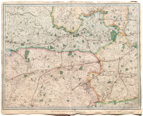 antique map of England, Wales and Scotland Railways and Stations Cruchley 1862